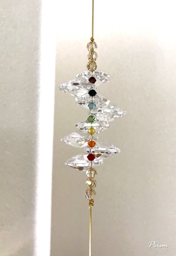 画像4: ボール40mmライトトパーズ「金運アップ☆ゴージャス」ロング丈サンキャッチャー (4)