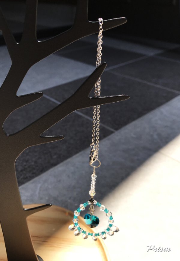 画像3: ハート(14mm）ブルージルコン／愛車用「ドリームクリスタル」サンキャッチャー (3)