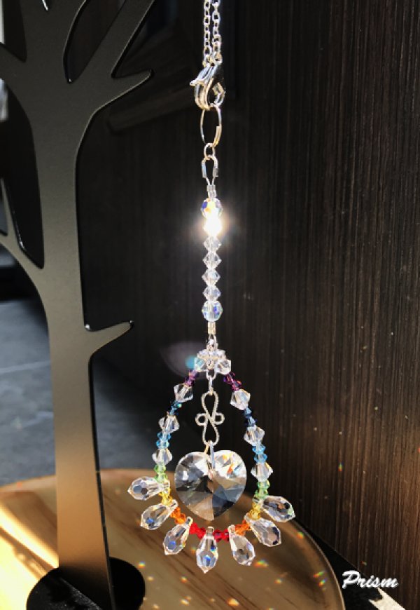 画像5: ハート(18mm）クリアー／愛車用「ドリームクリスタル ハート」サンキャッチャー (5)