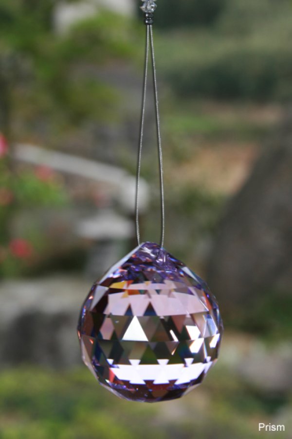 画像3: ボール30mmブルーバイオレット／スパイラル ロング丈サンキャッチャー (3)