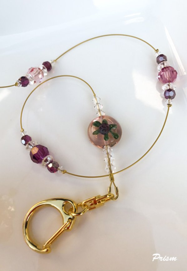 画像2: ダイア40mmピンク／天使 ロング丈サンキャッチャー (2)